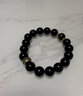 普陀山天然黑曜石手串925銀飾手鏈本命年馬年禮物男女同款送生日禮 曬單實(shí)拍圖