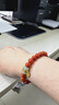 豆蔻時(shí)光8-9mm南紅瑪瑙手串古法銀鑲和田玉納福轉運珠手鏈男女士款 曬單實(shí)拍圖
