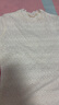 Olrain歐芮兒小高領(lǐng)套頭蕾絲長(cháng)袖打底衫女裝秋季修身氣質(zhì)上衣 杏色 M 曬單實(shí)拍圖