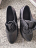 啄木鳥(niǎo)品牌真皮防水臺系帶高跟鞋女2026春秋新款粗跟厚底百搭深口單鞋 黑色【單里】 37 曬單實(shí)拍圖