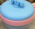 COOKSS嬰兒輔食碗恒溫注水保溫碗316不銹鋼寶寶嬰幼兒吃飯兒童餐具淺藍 曬單實(shí)拍圖