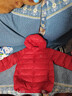 嘟嘟家兒童輕薄羽絨服新年男童外套女童保暖服寶寶冬款過(guò)年衣服 紅色130 曬單實(shí)拍圖