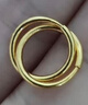 周六福簡(jiǎn)約足金999黃金耳圈耳環(huán)女生日禮物計價(jià)AA090923 一對 約1.21g 曬單實(shí)拍圖