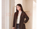 MsShe【100%綿羊毛】大碼女裝2025秋冬胖mm雙面毛呢長(cháng)款大衣外套 【兩穿領(lǐng)】拿鐵色現貨 4XL 曬單實(shí)拍圖