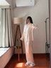 TFZF高級感真絲睡衣女款春夏季長(cháng)袖蕾絲送閨蜜生日禮物家居服禮盒套裝 圖片色-長(cháng)袖長(cháng)褲 M 曬單實(shí)拍圖