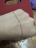 周大福閃閃花片素鏈足金黃金項鏈女(工費:180計價(jià))EOF30生日禮物 45cm 足金 約3.45g 曬單實(shí)拍圖