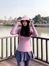 WATERTIME游泳衣女士長(cháng)袖長(cháng)褲分體防曬泳衣連帽速干遮肚顯瘦微胖遮肉游泳裝 香芋紫上衣+短裙+長(cháng)褲(三件套) S 曬單實(shí)拍圖