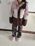 鴨鴨兒童羽絨服三拼色男女大童2024新款戶(hù)外冬裝加厚粉咖色 160 曬單實(shí)拍圖
