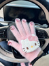 HelloKitty鉆石毛線(xiàn)手套女保暖防寒仿兔絨 粉色帶鉆1雙裝 曬單實(shí)拍圖