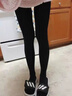菇娘家黑色打底褲女秋冬季保暖連褲襪顯瘦防勾絲高腰可外穿加絨大碼 曬單實(shí)拍圖