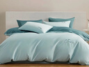 水星家紡四件套60支長(cháng)絨棉床上純棉100%a類(lèi)全棉床單被套雙人1.8米×2米床藍 曬單實(shí)拍圖