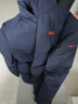 鴻星爾克防潑水羽絨服秋冬新款休閑保暖運動(dòng)羽絨夾克外套 黑曜藍 2XL (175-180cm/140-150斤) 曬單實(shí)拍圖