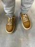 百麗（Belle）男士復古休閑工裝板鞋2026春冬季新款加絨厚底增高8YH01AM6 黃棕-單里 40 曬單實(shí)拍圖
