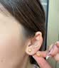 中國(guó)黃金（CHINA GOLD）18K金心形耳釘女士百搭簡(jiǎn)約愛(ài)心耳飾七夕情人節(jié)禮物送女朋友老婆 18K愛(ài)心耳釘 曬單實(shí)拍圖