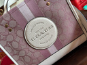 蔻馳（COACH）女包 DEMPSEY TOTE 女士時(shí)尚潮流單肩手提托特包送女生禮物 粉色拼色 曬單實(shí)拍圖