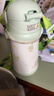 膳魔師（THERMOS）兒童保溫杯大容量水杯316l不銹鋼杯學(xué)生吸管杯運動(dòng)水壺喝水杯子 薄荷綠吸管杯 400ml （2套吸管） 曬單實(shí)拍圖