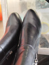 啄木鳥(niǎo)品牌斷碼真皮短靴高跟單靴2025新款棉鞋冬保暖加絨羊毛女靴子 黑色單里 36 曬單實(shí)拍圖