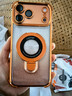 艾派客適用蘋(píng)果17Promax手機殼氣囊磁吸支架自帶鏡頭膜全包防摔散熱保護套防塵透明簡(jiǎn)約閃粉男女款外殼 【星宇橙】磁吸支架-氣囊防摔-帶鏡頭膜+鋼化膜 蘋(píng)果17Promax 曬單實(shí)拍圖
