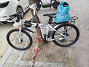 SANGPU折疊自行車(chē)成人山地車(chē)公路學(xué)生男變速賽車(chē)越野單車(chē)通勤城市代步女 頂配輻條-白黑【升級厚輪胎】 24寸24速【適合身高150-170cm】 曬單實(shí)拍圖