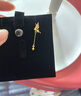 周六福舞蝶仙靈足金黃金耳墜耳飾女生日禮物計價(jià)A0913729一對約2.26g 曬單實(shí)拍圖