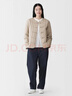 MUJI 女式木棉混盤(pán)扣棉服夾克外套女款女裝棉衣新中式26年 BD12HA6S 淺米色 XL (165/92A) 曬單實(shí)拍圖