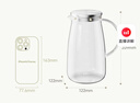 小熊（Bear）家用涼水壺 高硼硅玻璃杯1.5L 大容量冰箱冷水壺杯子啤酒杯 曬單實(shí)拍圖