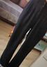 西裝直筒褲子女裝百搭垂感高腰西裝褲顯瘦休閑雪紡闊腿褲J030 黑色 XL （110-120斤） 曬單實(shí)拍圖