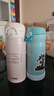 膳魔師（THERMOS）保溫杯泡茶直飲高檔禮品高真空內外純鈦兒童開(kāi)學(xué)必備水杯400ml粉 曬單實(shí)拍圖