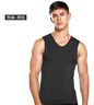 冰絲背心男款坎肩無(wú)痕薄款無(wú)袖t恤男士健身運動(dòng)寬松夏季打底V領(lǐng) 黑色【單件裝】 2XL 【建議130-150斤】 曬單實(shí)拍圖