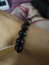 普陀山天然黑曜石手串925銀飾手鏈本命年馬年禮物男女同款送生日禮 曬單實(shí)拍圖