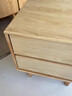 床頭柜實(shí)木邊柜簡(jiǎn)約現代臥室出租房用床頭收納柜置物架 實(shí)木板【雙抽】原木色40cm 曬單實(shí)拍圖