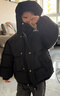 G.duck小黃鴨童裝男童羽絨棉服冬季加厚2025新款兒童棉衣冬裝男寶寶棉襖 黑色 110 建議4~5歲【100-110cm】cm 曬單實(shí)拍圖