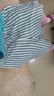 宜而爽【100%純棉】女士家居短褲寬松休閑春夏可外穿條紋睡褲女 曬單實(shí)拍圖