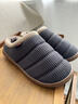 阿芙諾蒂老人防滑媽媽棉鞋冬季加厚保暖老式中老年包跟棉拖鞋男 深灰42-43 曬單實(shí)拍圖