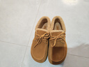 百麗（Belle）焦糖吐司勃肯毛毛牛津鞋女26春新商場(chǎng)款保暖低跟休閑鞋F2Z1DAA6 棕色 37 (235mm) 曬單實(shí)拍圖