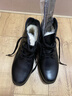 3514冬季男靴高幫毛皮鞋防寒保暖休閑皮鞋英倫加絨棉靴子 黑色 41  曬單實(shí)拍圖