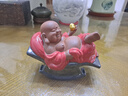 博妍創(chuàng  )意陶瓷大肚彌勒小擺件笑佛精品茶室茶盤(pán)客廳桌面辦公室裝飾擺設 搖搖彌勒【紅色】 曬單實(shí)拍圖
