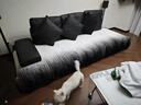 朗格輕奢高級感沙發(fā)墊四季通用直排防滑雪尼爾皮沙發(fā)專(zhuān)用坐墊蓋布巾 異形流砂-黑色【四季通用】 90*240cm （三人位/小四人位） 曬單實(shí)拍圖
