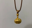 六福珠寶福滿(mǎn)傳家足金福果柿子南瓜手工錘揲工藝黃金吊墜 計價(jià) F63G0065DS 11.58克(含工費1888元)瓜瓞綿綿 曬單實(shí)拍圖