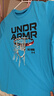 安德瑪（Under Armour）童裝短袖T恤男大童籃球T恤夏款圓領(lǐng)透氣寬松休閑運動(dòng)上衣 藍色 140 【尺碼偏小，按正常拍大一碼】 曬單實(shí)拍圖