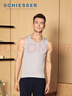 舒雅（Schiesser）男士背心3A抑菌莫代爾蠶絲透氣打底背心E5/19132V 淺藍 XL 曬單實(shí)拍圖