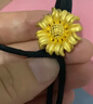 純福黃金 黃金向日葵頭繩999足金太陽(yáng)花3D硬金路路通轉運珠扎頭發(fā)馬尾頭飾 大版太陽(yáng)花+2金珠 約2.5-2.7克 曬單實(shí)拍圖