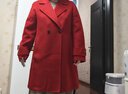 珂萊蒂爾【100山羊絨】商場(chǎng)同款25年氣質(zhì)毛呢外套大衣 艷紅 XL 曬單實(shí)拍圖