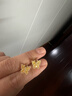 老鋪黃金古法手工足金耳飾 · 花絲鉆飾蝴蝶耳釘 一對重約2.6g（含膠墊） 曬單實(shí)拍圖