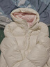 暇步士（Hush Puppies）童裝兒童羽絨服大童蓄熱保暖男童女童厚面包服 米白色 170 曬單實(shí)拍圖