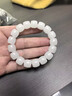 侗秘新疆和田玉羊脂白玉直切手串男天然玉石轉運珠手鏈女老型珠單圈 約11*12mm 曬單實(shí)拍圖