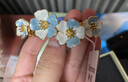 奢蔻（Cercoo）青姒珍珠系列發(fā)夾花朵一字夾百搭后腦勺氣質(zhì)發(fā)卡高級感頭飾橫夾女 曬單實(shí)拍圖