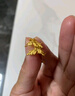 周六福舞蝶仙靈足金黃金耳墜耳飾女生日禮物計價(jià)A0913729一對約2.26g 曬單實(shí)拍圖