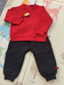 巴拉巴拉童裝兒童套裝男女幼童新中式兩件套2025年新款秋冬裝紅色拜年服萌 曬單實(shí)拍圖