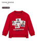 Teenie Weenie Kids 小熊童裝26年新款男女寶寶印花圓領(lǐng)加絨衛衣 紅色 110cm 曬單實(shí)拍圖